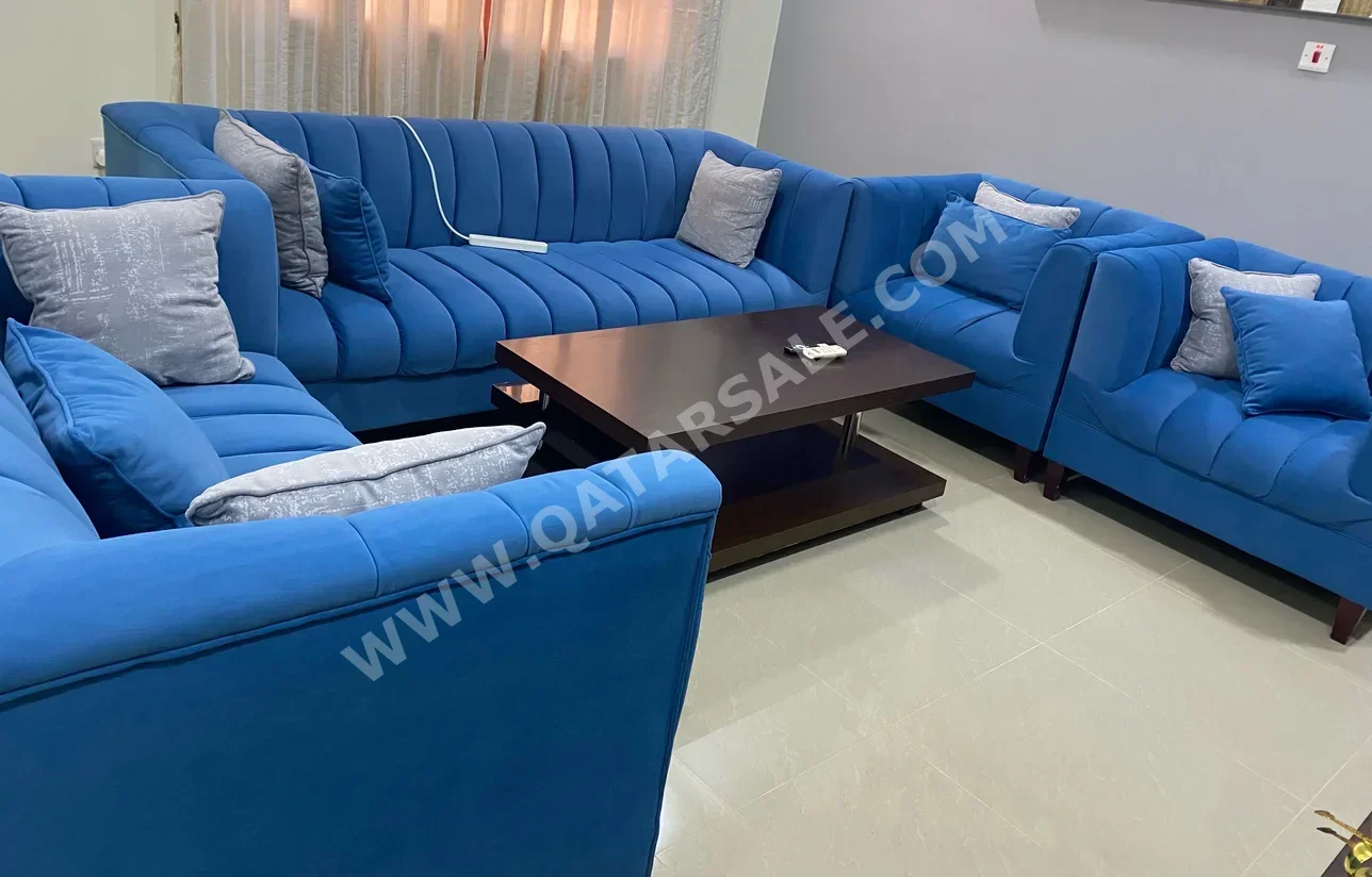 Sofas, Couches & Chairs Sofa Set  - Velvet  - Blue