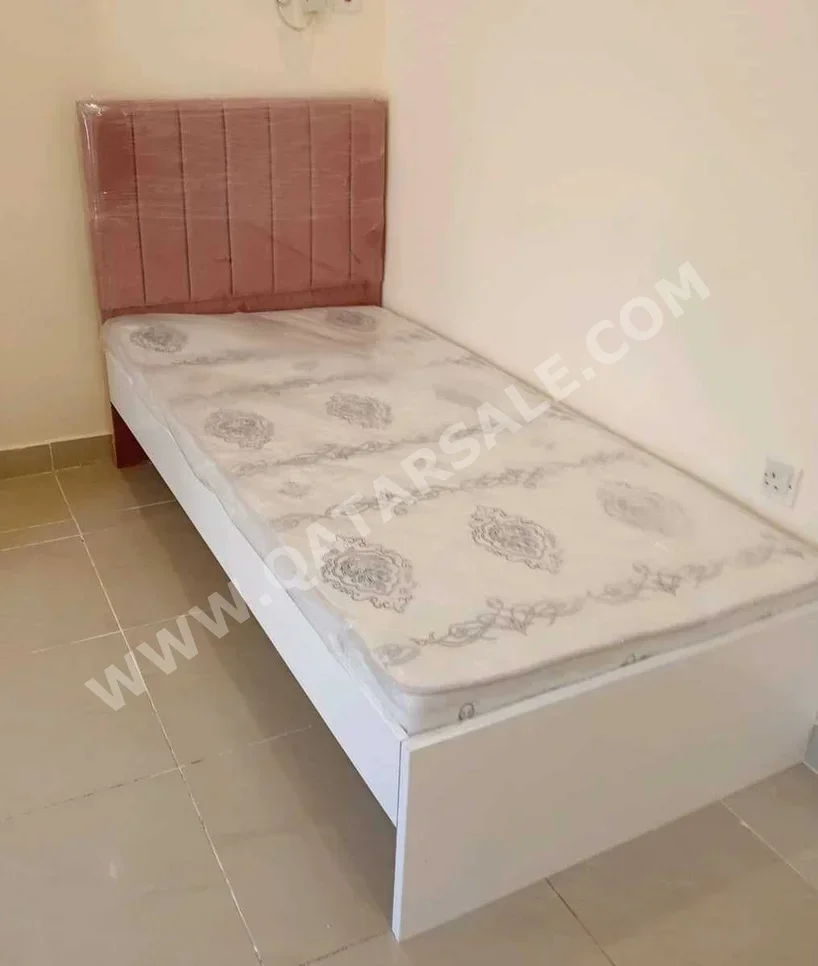 Beds - Single  - Pink  - Mattress Included  - With Bedside Table