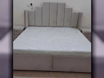 Beds - King  - Gray  - Mattress Included  - With Bedside Table