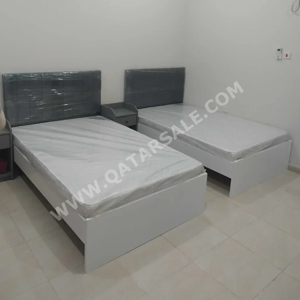 Beds - Single  - Gray  - Mattress Included