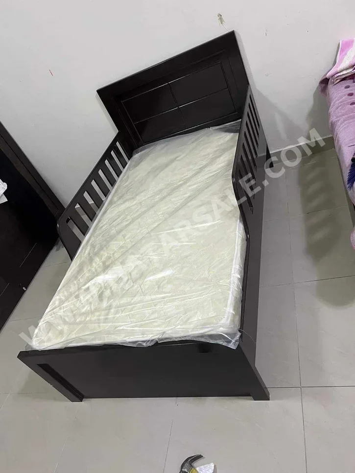 Beds - Single  - Brown  - Mattress Included