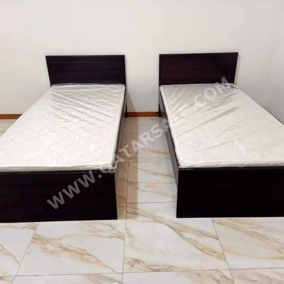 Beds - Single  - Brown  - Mattress Included