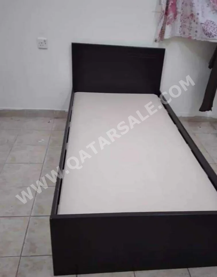 Beds - Single  - Brown  - Mattress Included