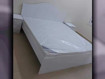 Beds - Single  - White  - Mattress Included  - With Bedside Table