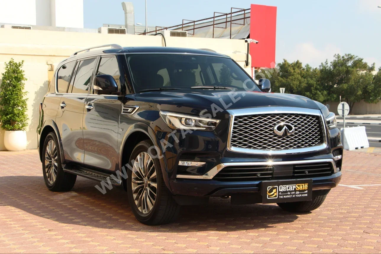 Infiniti  QX  80  2018  Automatic  250,000 Km  8 Cylinder  Four Wheel Drive (4WD)  SUV  Dark Blue