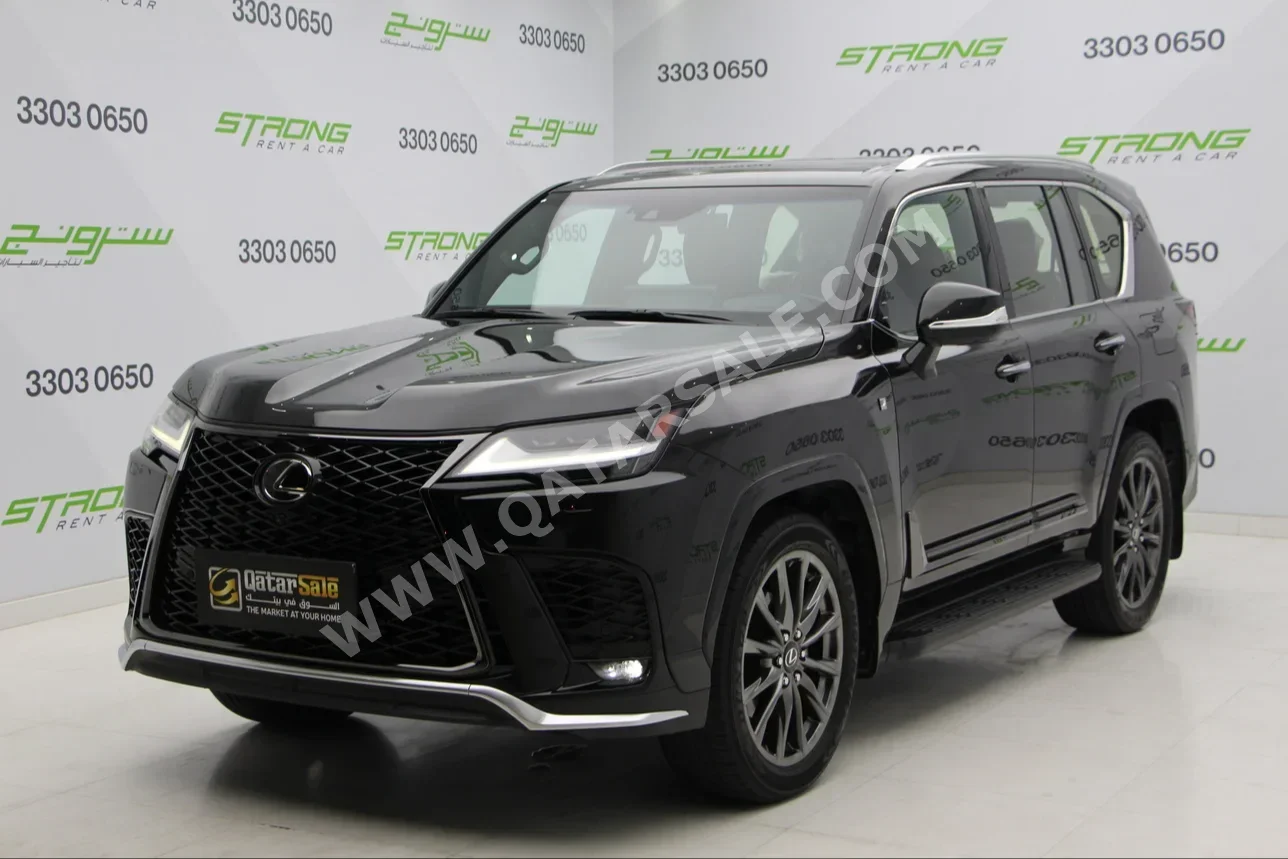 Lexus  LX  600 F Sport  2023  Automatic  84,000 Km  6 Cylinder  Four Wheel Drive (4WD)  SUV  Black  With Warranty