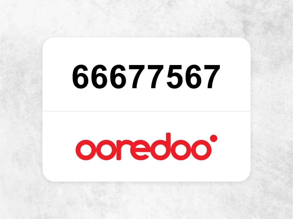 Ooredoo Mobile Phone  66677567