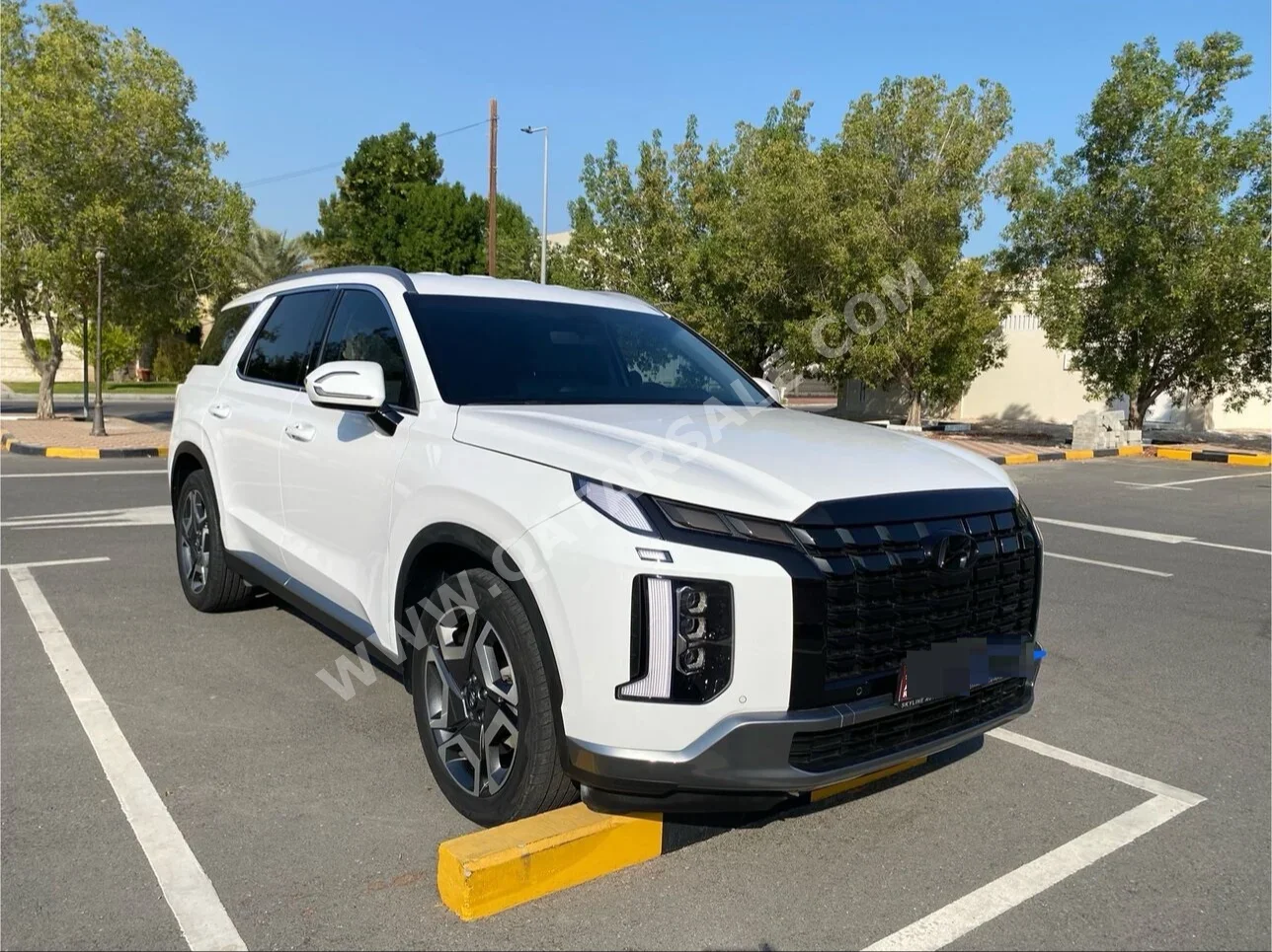 Hyundai  Palisade  2023  Automatic  34٬600 Km  6 Cylinder  All Wheel Drive (AWD)  SUV  White  With Warranty