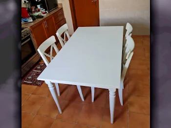 Dining Table with Chairs  - IKEA  - White  - 8 Seats