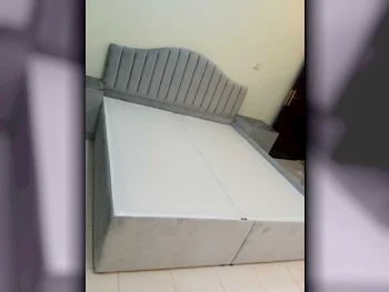 Beds - King  - Gray  - Mattress Included  - With Bedside Table