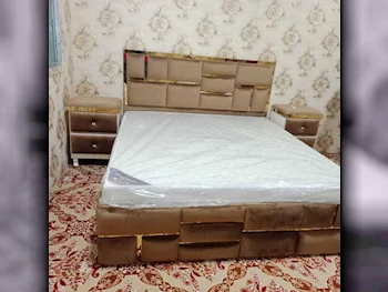 Beds - Queen  - Yellow  - Mattress Included  - With Bedside Table