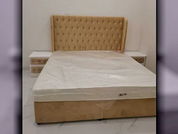 Beds - King  - Yellow  - Mattress Included  - With Bedside Table