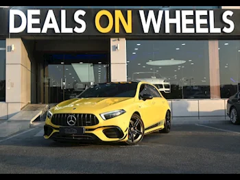 مرسيدس - بنز  ايه - كلاس  45 AMG  2020  اوتوماتيك  34,000 كم  4 سلندر  دفع كلي مستمر  هاتشباك  أصفر