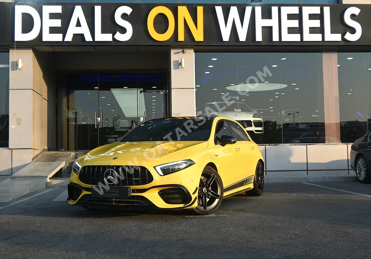 مرسيدس - بنز  ايه - كلاس  45 AMG  2020  اوتوماتيك  34,000 كم  4 سلندر  دفع كلي مستمر  هاتشباك  أصفر