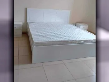 Beds - King  - White  - Mattress Included  - With Bedside Table