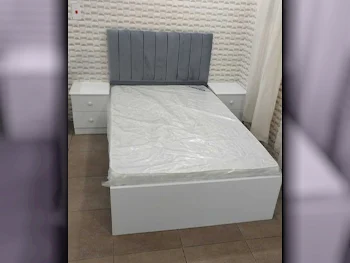 Beds - Single  - Gray  - Mattress Included  - With Bedside Table