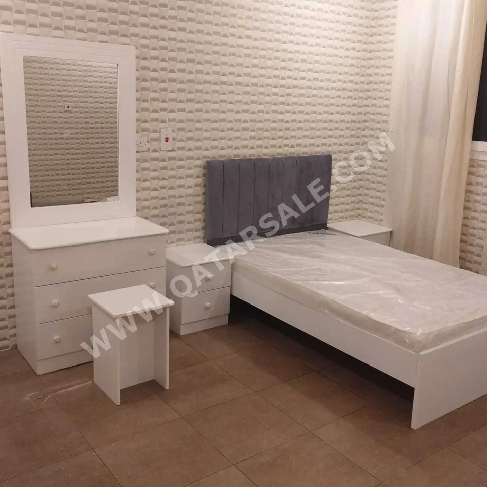 Beds - Single  - Gray  - Mattress Included  - With Bedside Table