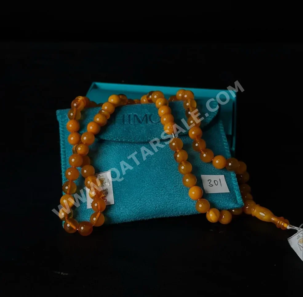 Prayer Beads Amber  Brown  Oval/Circle