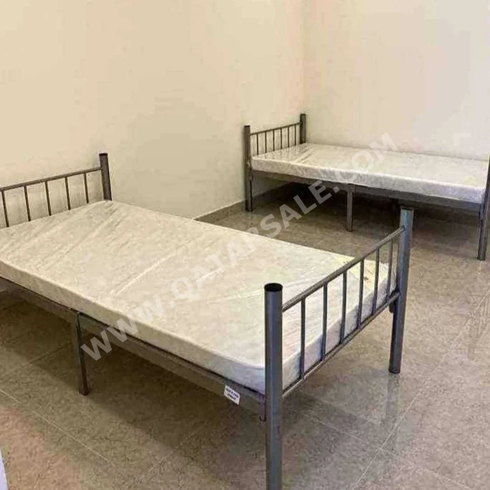 Beds - Single  - Gray  - Mattress Included