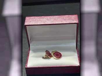 Cufflinks Red and Silver