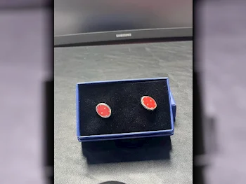 Cufflinks Red and Silver