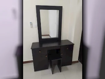 Wardrobes & Dressers - Doha Furniture  - Dressing Table, Mirror, Chair & 2 Shelving Units  - Brown