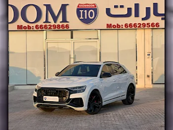 Audi  Q8  S-Line  2019  Automatic  121٬000 Km  6 Cylinder  All Wheel Drive (AWD)  SUV  White  With Warranty