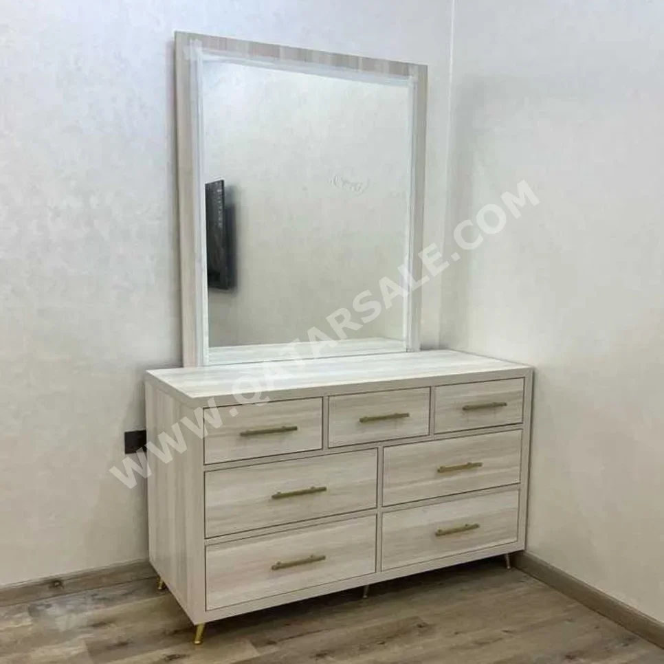 Wardrobes & Dressers - Doha Furniture  - Dressing Table, Mirror, Chair & 2 Shelving Units  - Multicolor