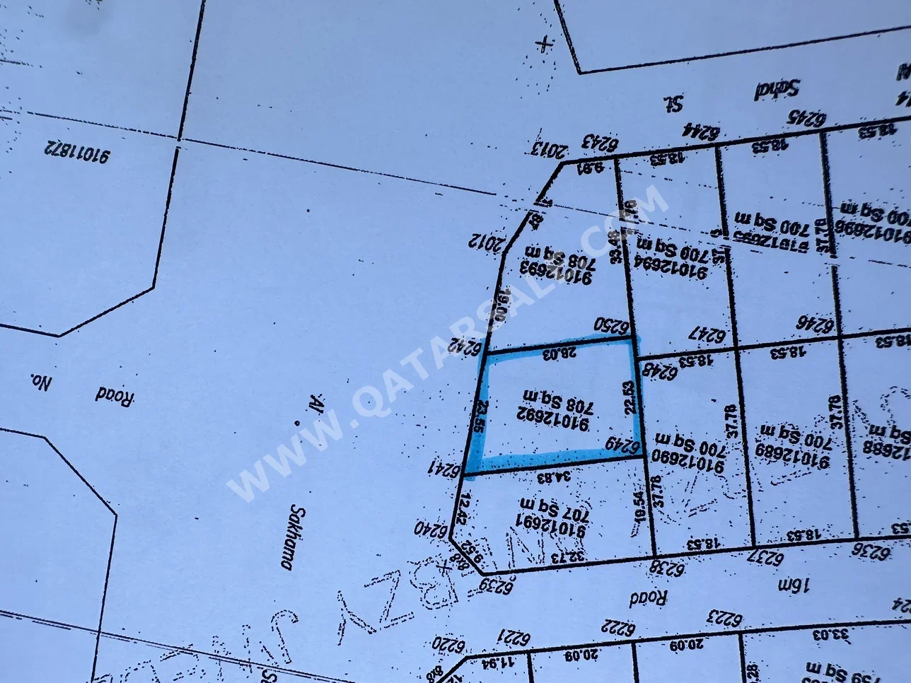 Lands For Sale in Al Wakrah  - Al Wukair  -Area Size 708 Square Meter