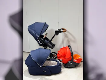 Kids Strollers Stokke  Single Stroller  Blue  0-3 Years  Convertible to Car Seat