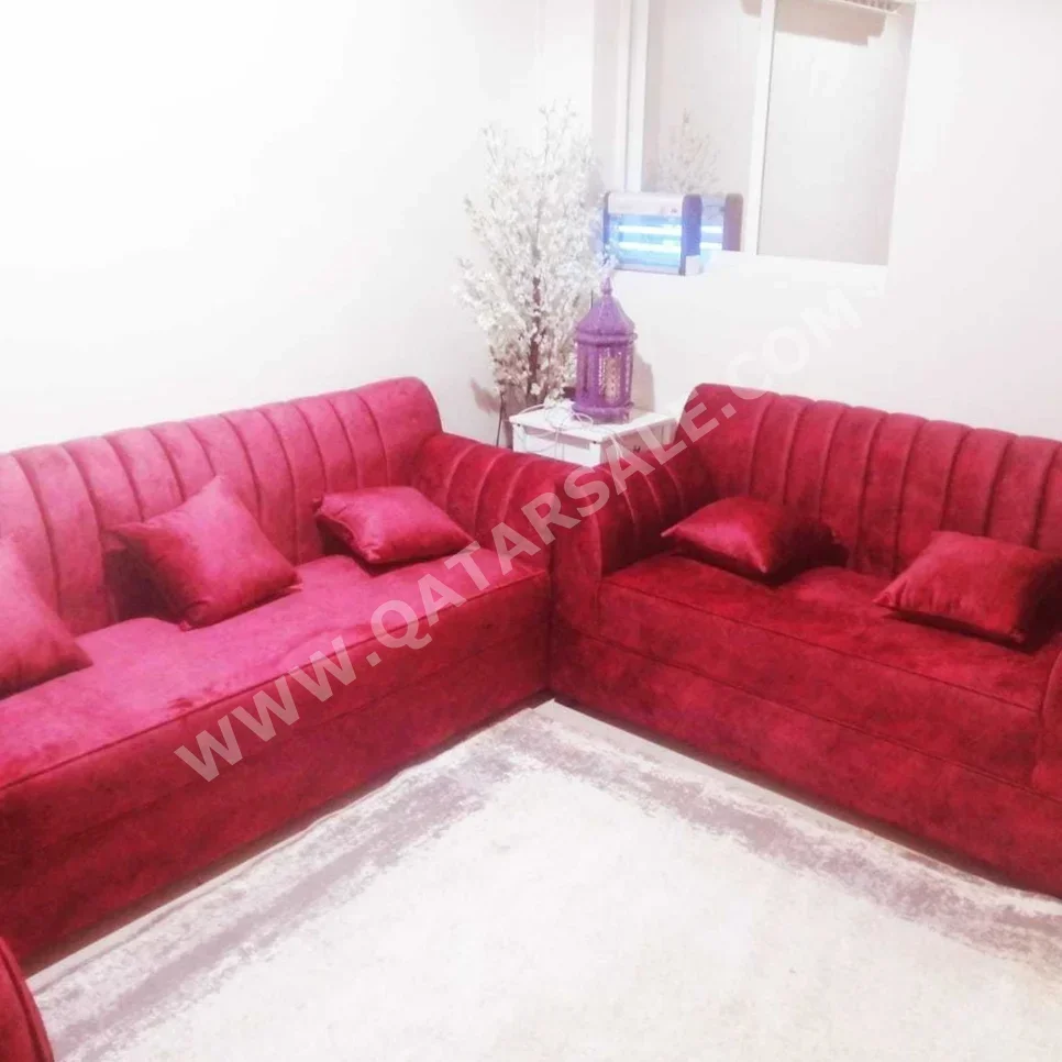 Sofas, Couches & Chairs Lifestyle  Sofa Set  - Fabric  - Red