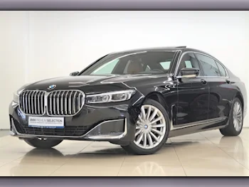 BMW  7-Series  730 Li  2022  Automatic  38,980 Km  4 Cylinder  Rear Wheel Drive (RWD)  Sedan  Black  With Warranty