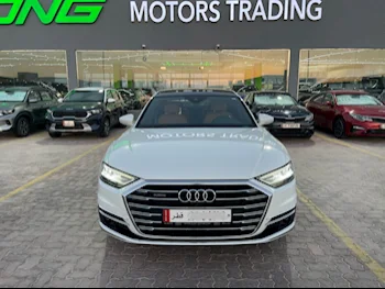 Audi  A8  TFSI Quattro  2021  Automatic  34,000 Km  6 Cylinder  All Wheel Drive (AWD)  Sedan  White