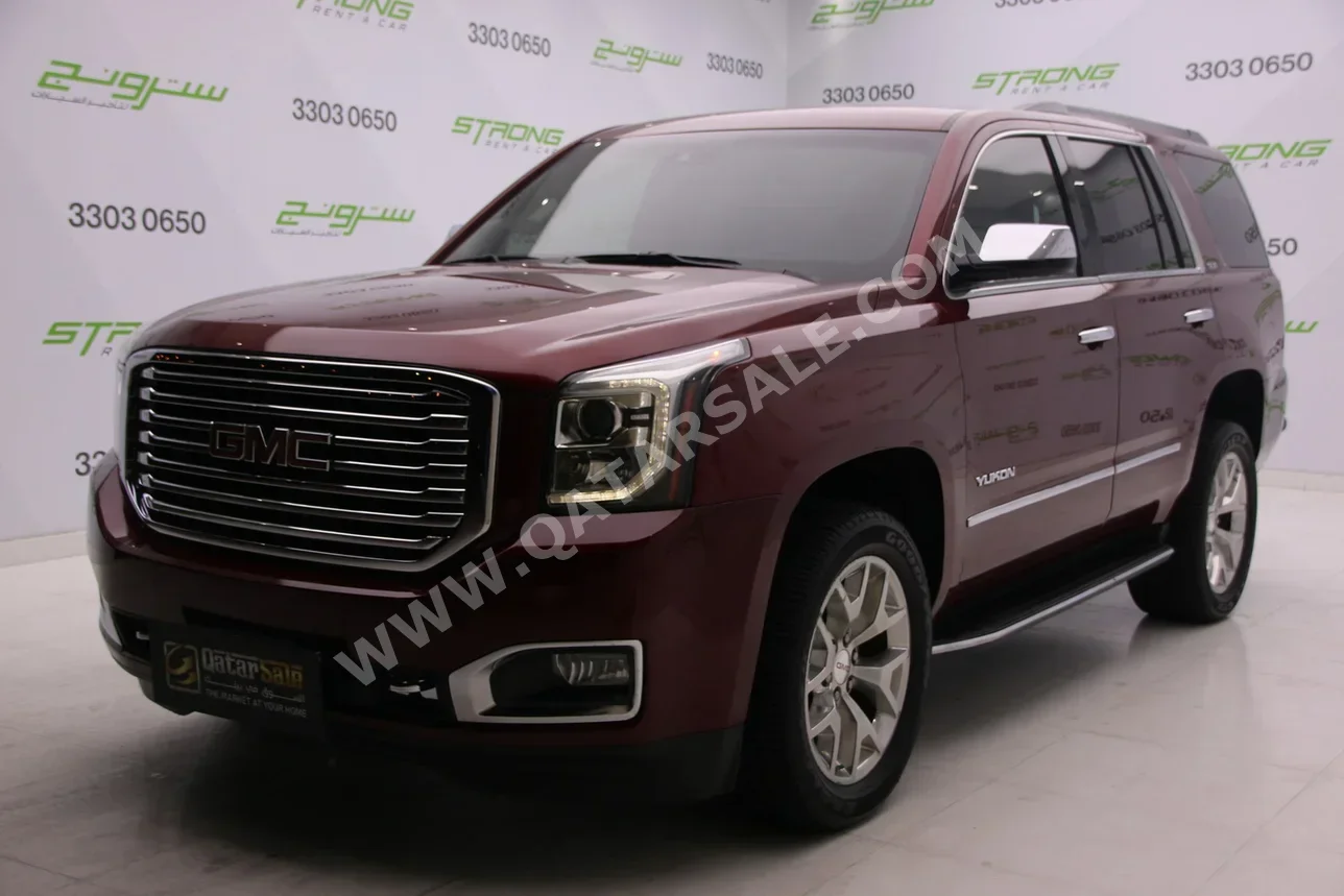 GMC  Yukon  SLE  2019  Automatic  195,000 Km  8 Cylinder  Rear Wheel Drive (RWD)  SUV  Maroon