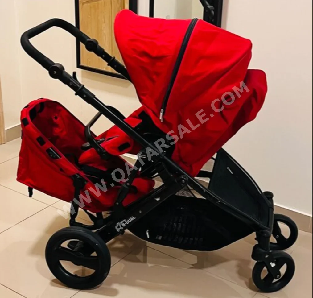 Kids Strollers Double Stroller  Red  0-3 Years  30 Kg