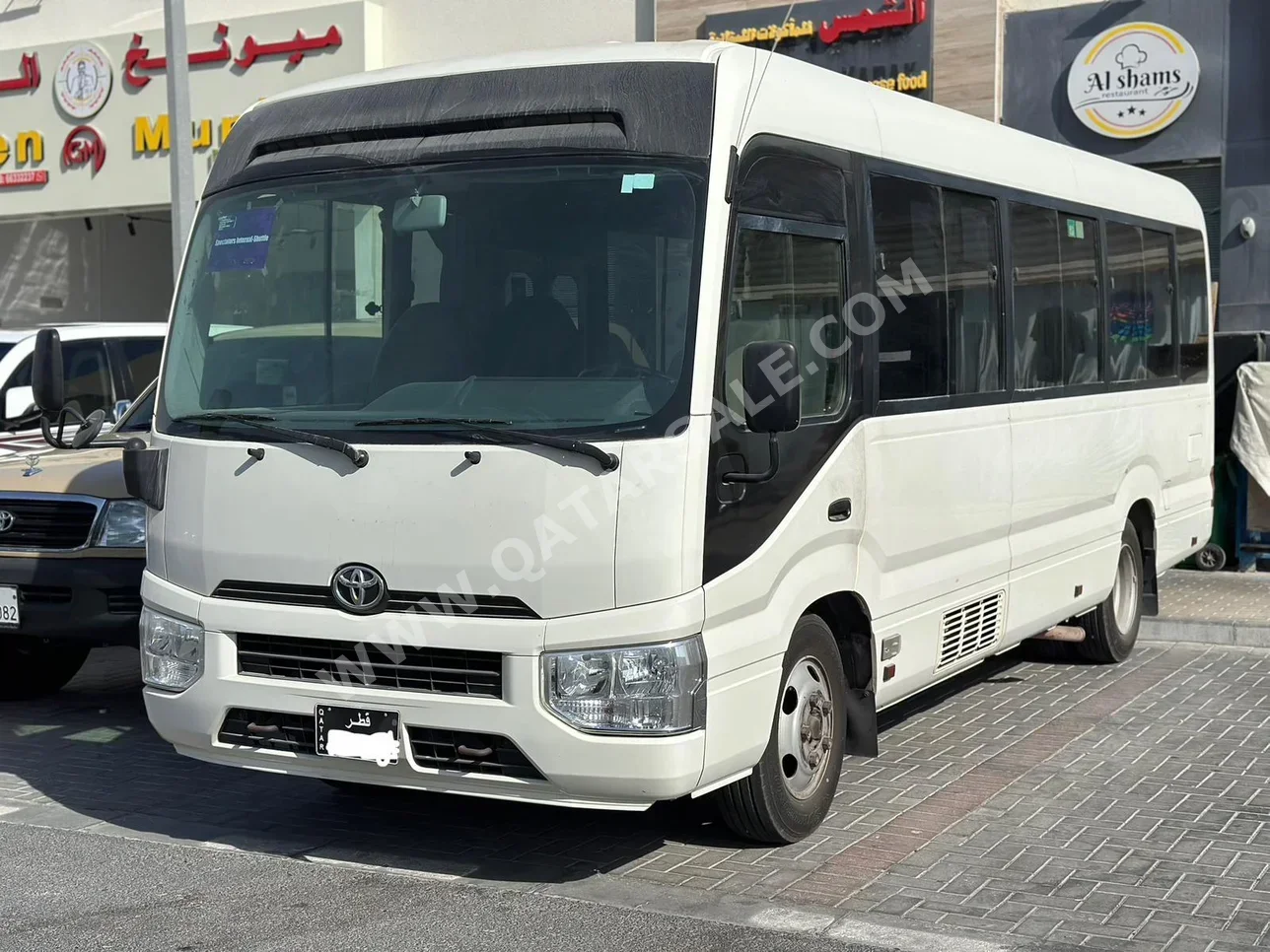 Toyota  Coaster  2019  Manual  168,000 Km  4 Cylinder  Rear Wheel Drive (RWD)  Van / Bus  White