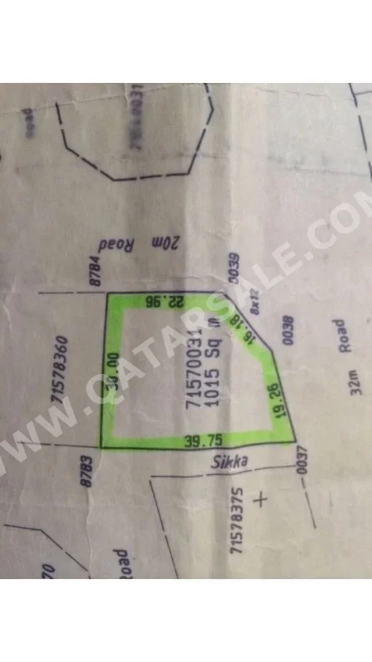 Lands For Sale in Al Rayyan  - Abu Hamour  -Area Size 761 Square Meter