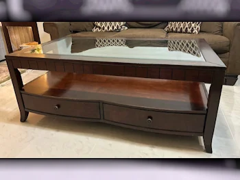 Tables & Sideboards Set of 3 Pieces  - Home Center  - Glass  - Wood  - With Mirror