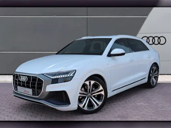 Audi  Q8  S-Line  2020  Automatic  55,000 Km  6 Cylinder  All Wheel Drive (AWD)  SUV  White  With Warranty