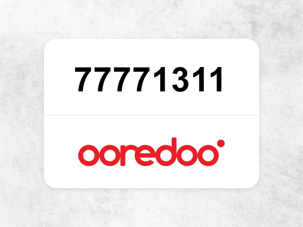 77771311  Ooredoo Mobile Phone