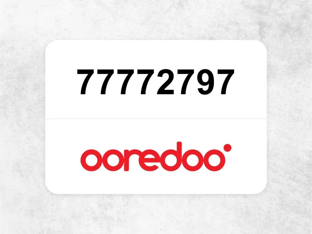 77772797  Ooredoo Mobile Phone