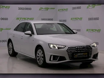 Audi  A4  S-line  2019  Automatic  76,000 Km  4 Cylinder  Rear Wheel Drive (RWD)  Sedan  White  With Warranty