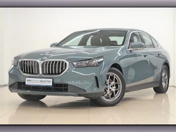 BMW  5-Series  520i  2024  Automatic  27,800 Km  4 Cylinder  Rear Wheel Drive (RWD)  Sedan  Green  With Warranty