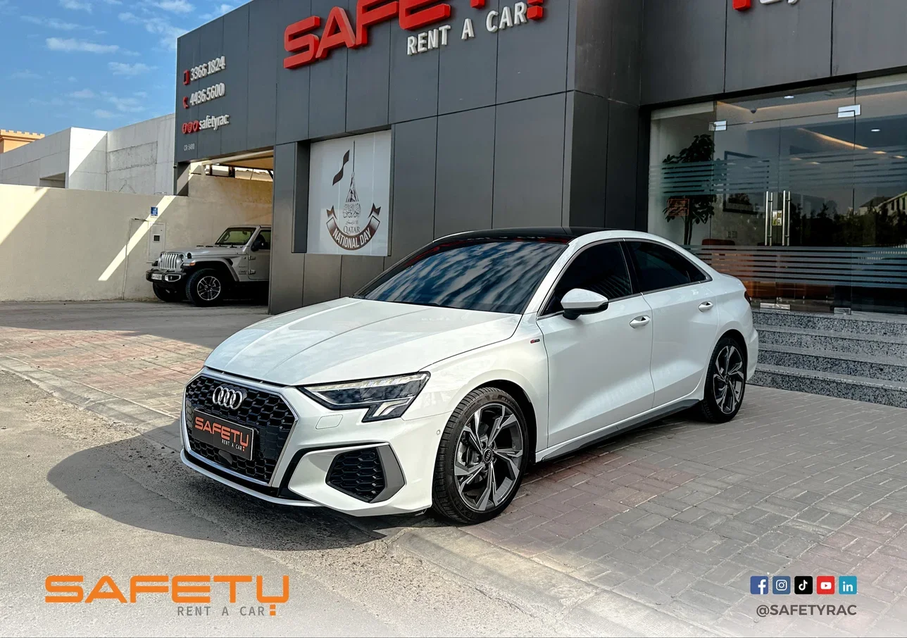 Audi  A3  4 Cylinder  Sedan  White  2024