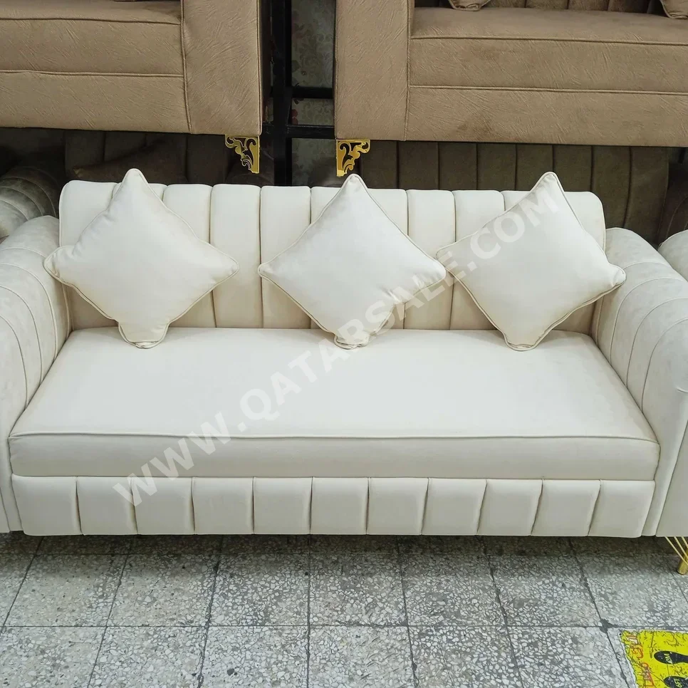 Sofas, Couches & Chairs Sofa Set  - Velvet  - Beige