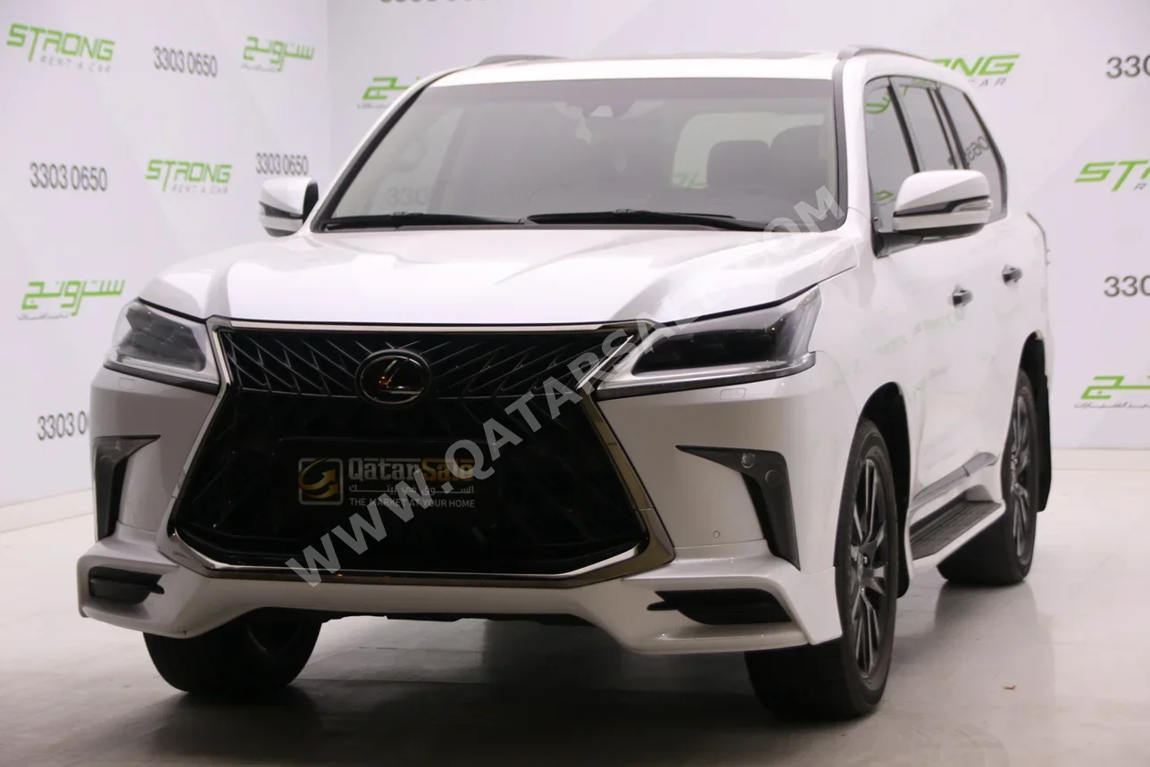 Lexus  LX  570 S Black Edition  2020  Automatic  214,000 Km  8 Cylinder  Four Wheel Drive (4WD)  SUV  White