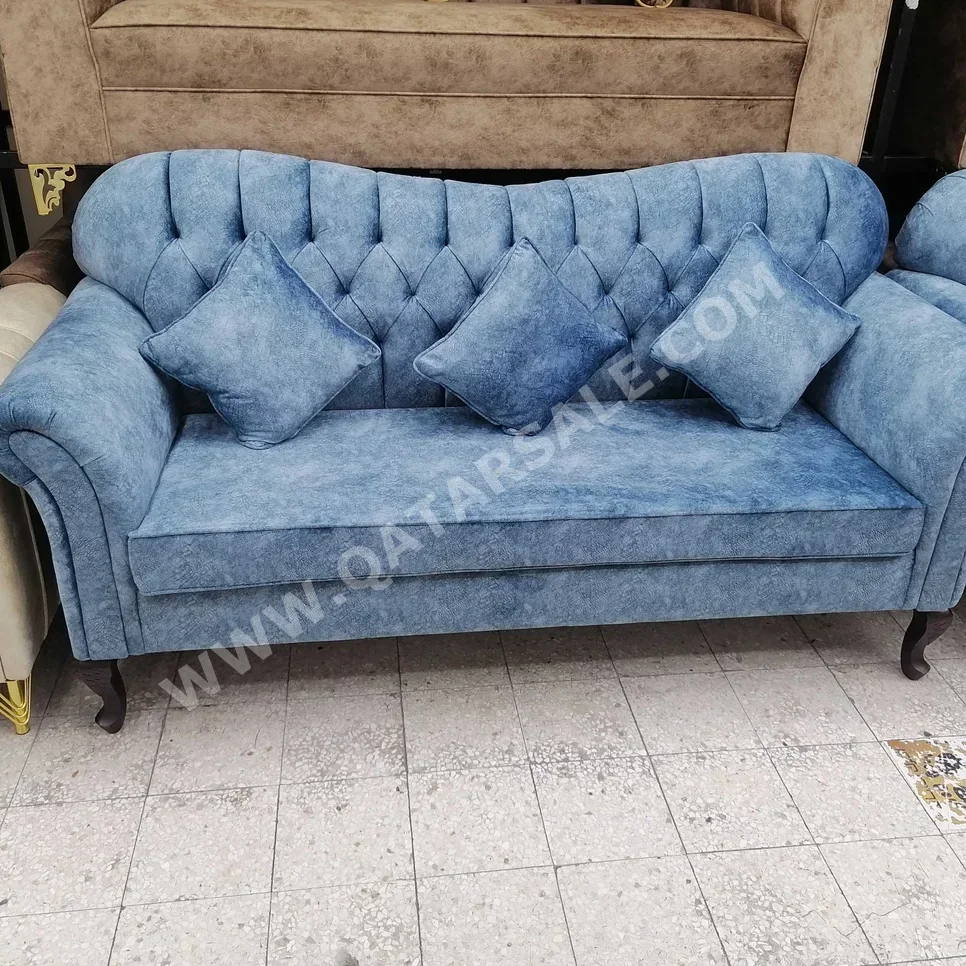 Sofas, Couches & Chairs Sofa Set  - Velvet  - Blue