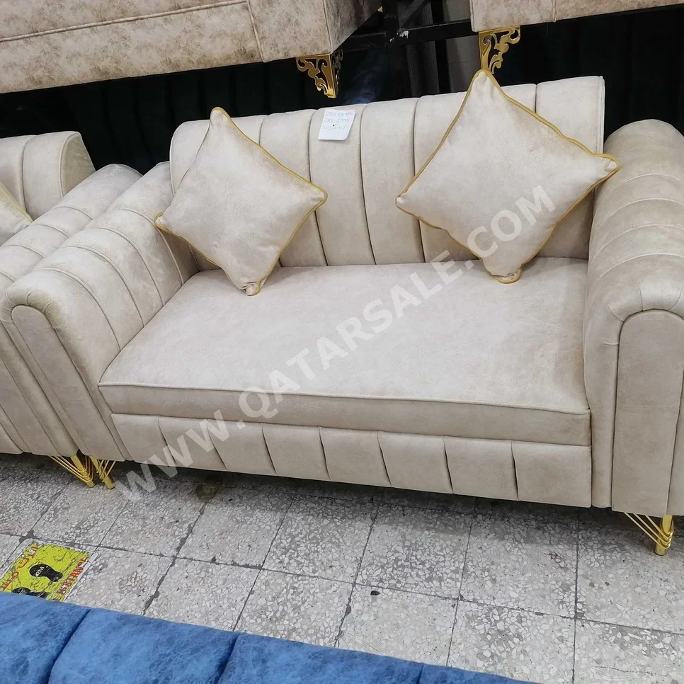 Sofas, Couches & Chairs Sofa Set  - Velvet  - Beige