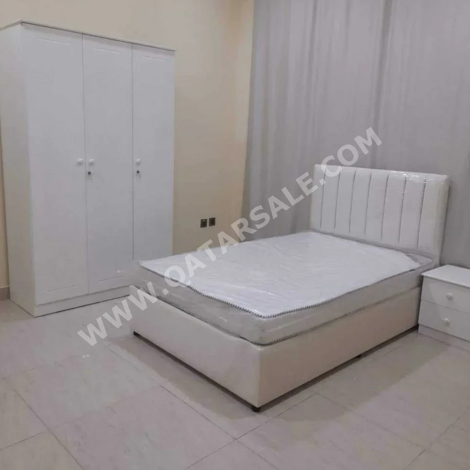 Beds - Single  - White  - Mattress Included  - With Bedside Table