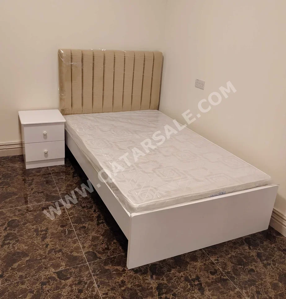 Beds - Single  - Yellow  - Mattress Included  - With Bedside Table